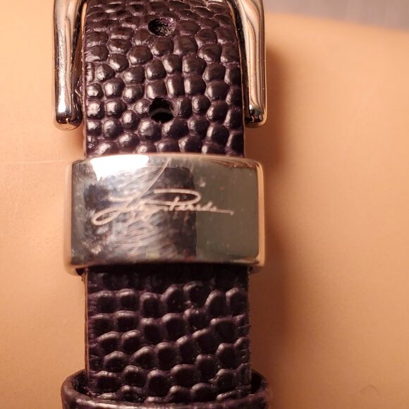 Lucy Pereda Lady\'s Wrist Watch with Black Leather Strap